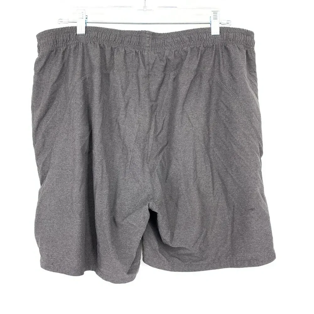 RHONE Guru Yoga and Training Shorts Mens Size XL Gray Elastic Drawstring Waist